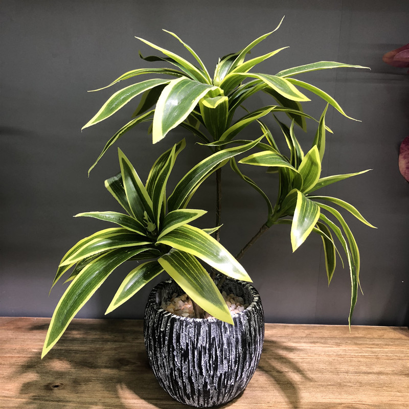 Ficus Lyrata Tree - 35CM 3 Garpu Buatan Desktop Tanaman